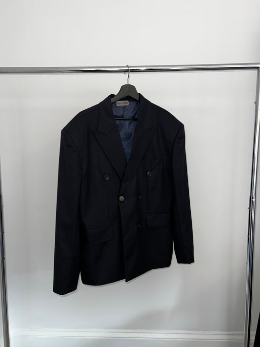 Double breasted navy blazer